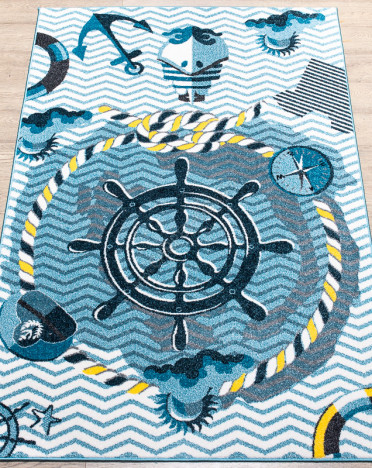 Ковер российский 20522-22088 Круиз (Хит-сет, голубой)