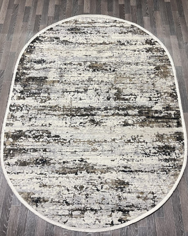 Ковер турецкий 3525_1 FLORIDA овальный (Полиэстер, бежевый, серый)