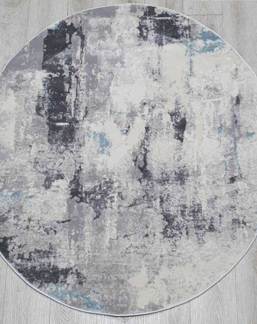 Ковер турецкий 36506A Amatis Reis круглый (Акрил, серый, голубой)