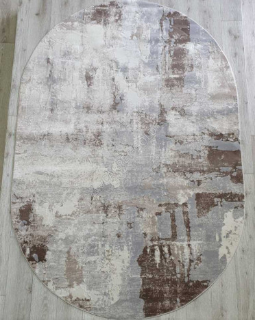 Турецкий ковер 36506A Amatis овальный (Reis) овальный овальный (Акрил, бежевый, серый) овальный