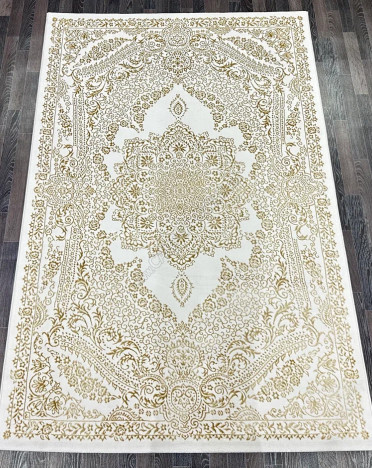 Ковер турецкий A3584A Lowa (Полиэстер хит-сет, бежевый, кремовый)