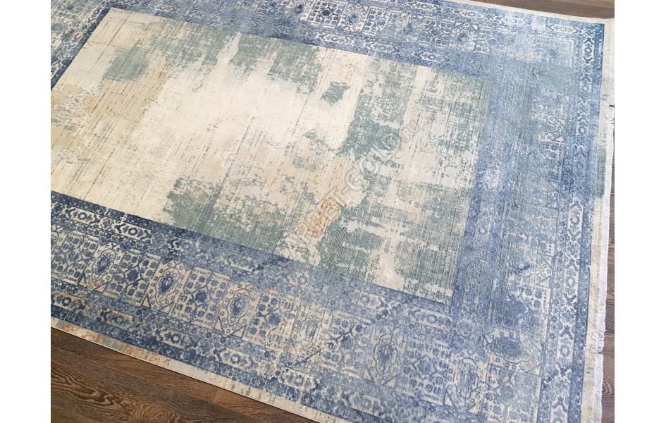 Турецкий ковер Art Deco Vintage 3035A ЦВЕТ CREAM2 / BLUE2