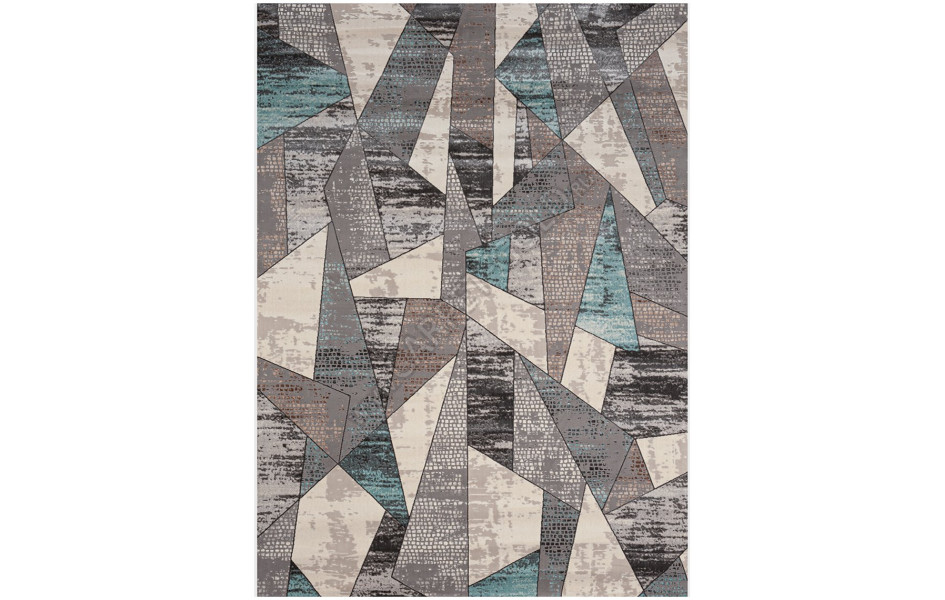 Ковер Avon 36854A STAN L.GREY / BLUE геометрия