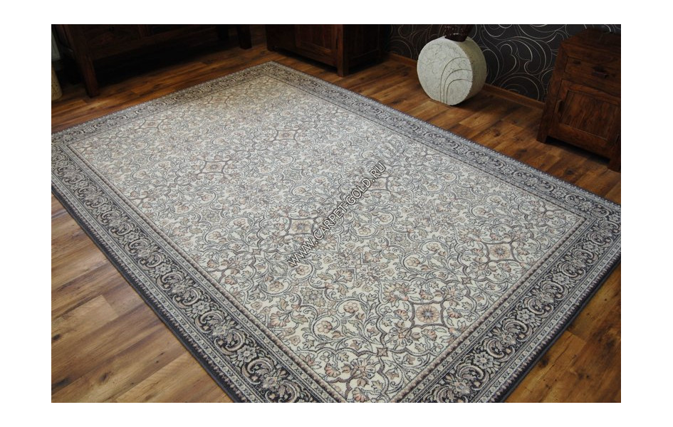 Шерстяной ковёр salamanka alabaster серого цвета